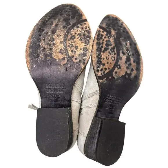 Rebels Beige Suede Nubuck Zip Booties Women’s 8.5 - Picture 7 of 13